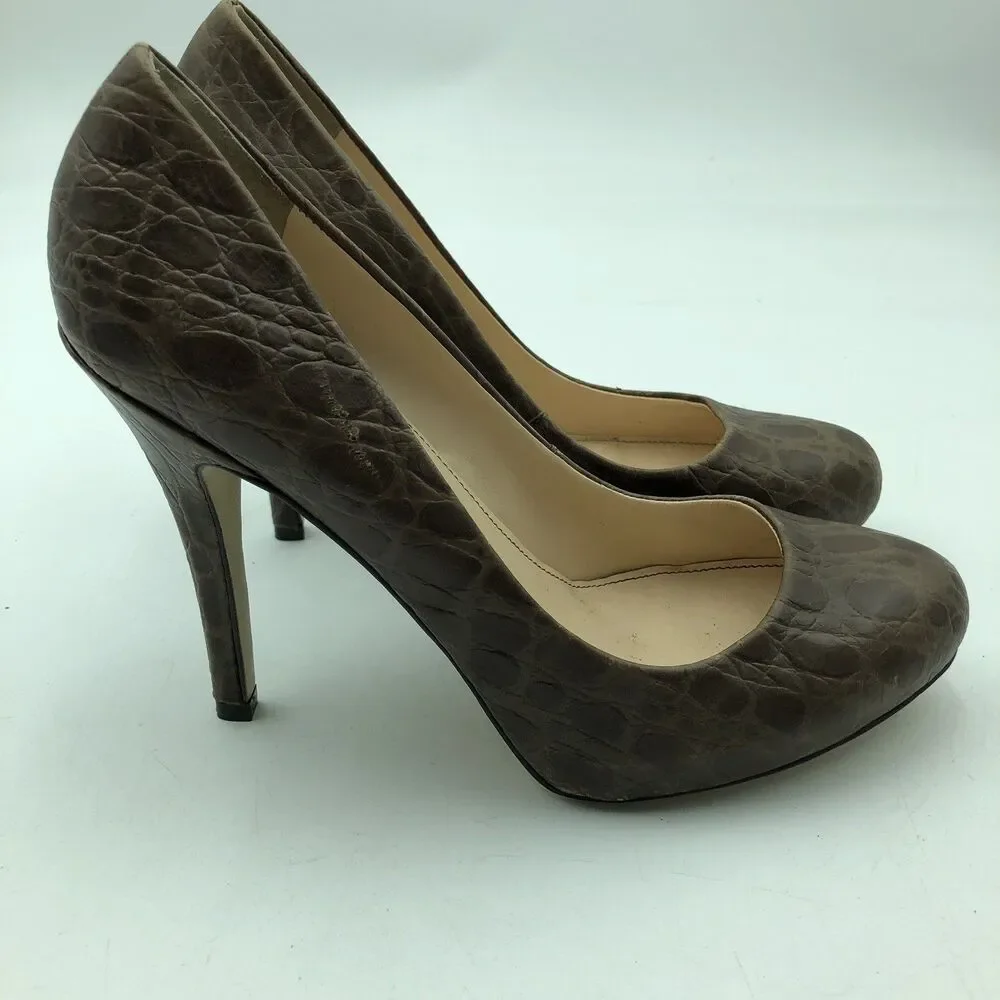 Marc Fisher Claire Heels Crocodile Print, Size 8.5
